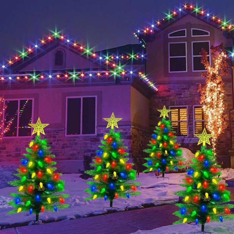 Solar powered christmas tree for cemetery sale